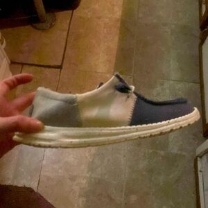 Hey dudes blue white grey 8.5